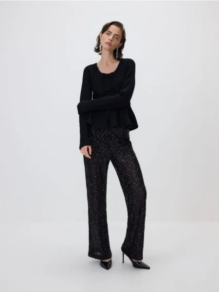 Reserved Светр із бантиками чорний