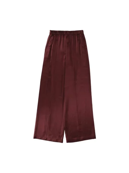Satynowe spodnie Tory Burch czerwone
