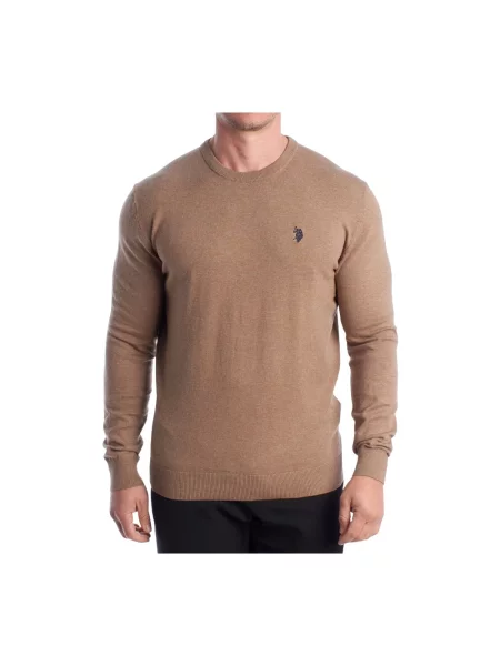 Dzianinowy sweter U.s Polo Assn. beżowy