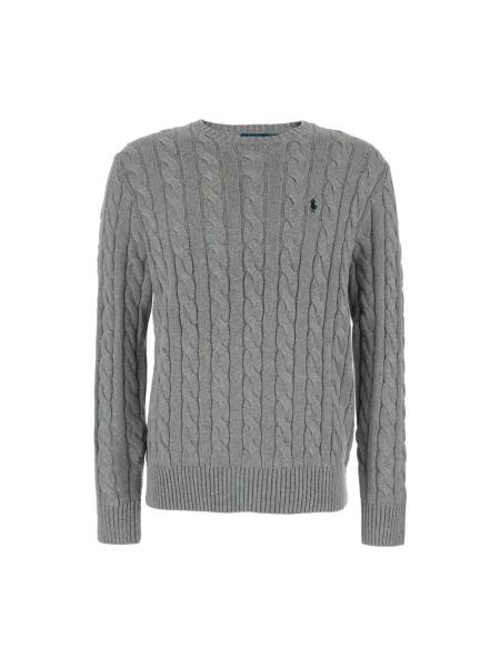 Sweter Ralph Lauren z logo szary