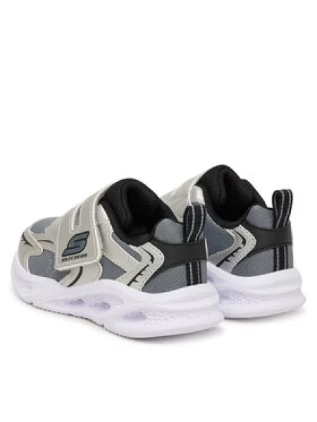 Laisvalaikio batai Skechers Meteor-Lights Glow Sidabrinė