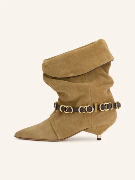 Isabel Marant Botki Edrik Rings beige beżowe