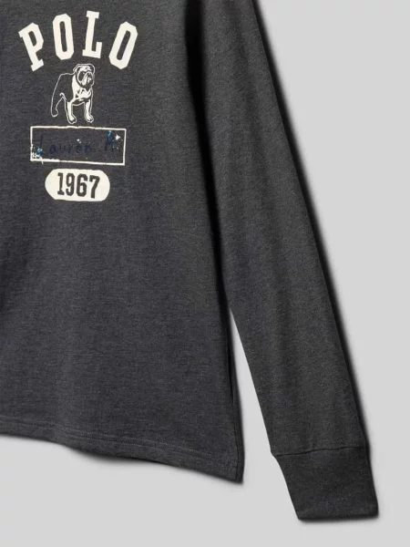 Bluzka z długim rękawem i nadrukiem z logo Polo Ralph Lauren Teens