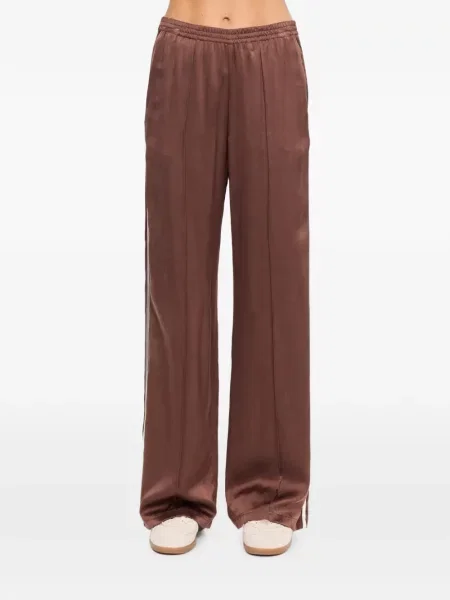 Pantaloni The Upside cu dungi alergare maro