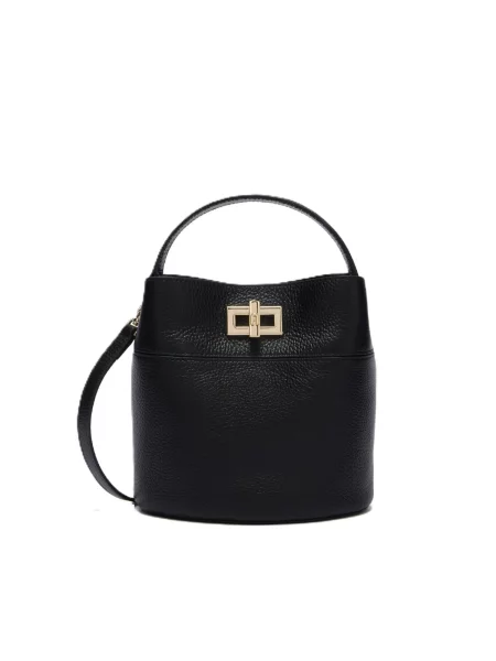 Furla De piele geantă pe umăr FURLA AMELIA negru