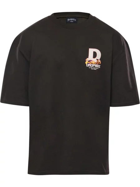 Dropsize Tricou crem / galben / lila negru