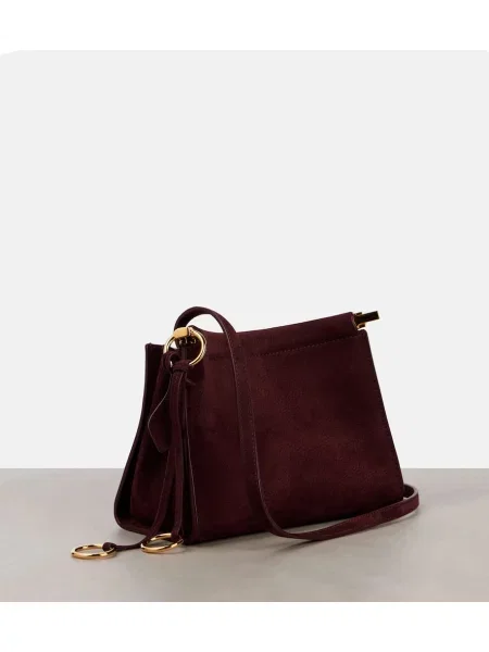 Geanta de piele Alaïa din piele bordo