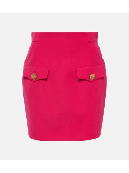Fustă Balmain de lână roz