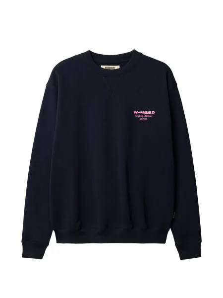 Pulover Woodbird cu imagine albastru