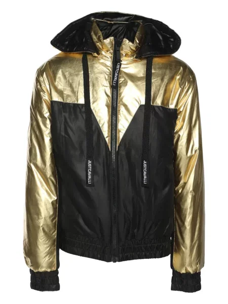 Bomber bunda Just Cavalli s kapucí černá