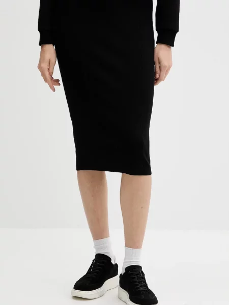 Suknja Armani Exchange midi pencil crna