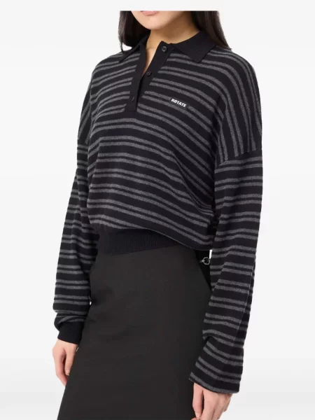 Tricou polo Rotate Birger Christensen negru