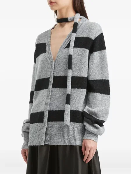 Cardigan B+ab cu dungi gri