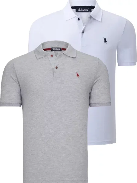 Tricou polo Dewberry alb