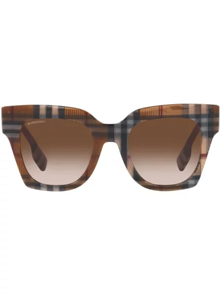 Ochelari de soare Burberry Eyewear în carouri maro