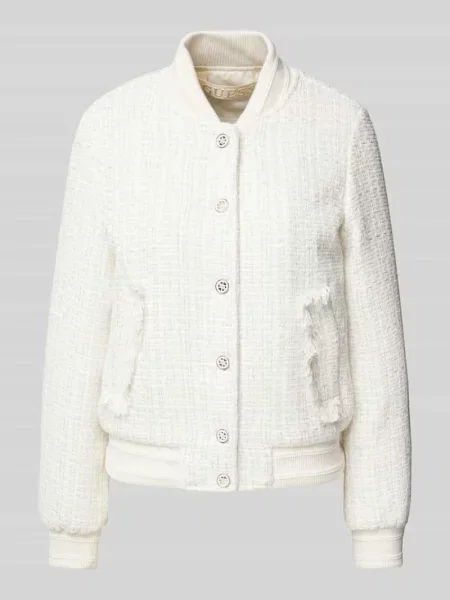 Bomberka z fakturowanym wzorem model ‘NEW GLORIA’ biała