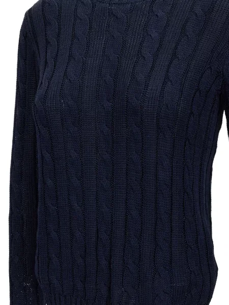 Пуловер Ralph Lauren Collection с кръгло деколте синьо