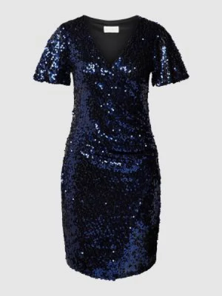 Sukienka mini z cekinowym obszyciem Apricot