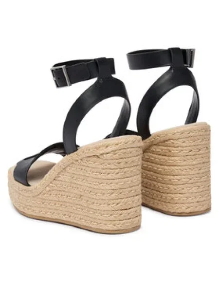 Espadrilky Calvin Klein Wedge Espad 70 Embl Lth čierna