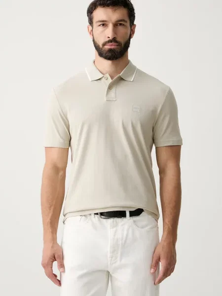 Tricou polo Boss Orange bej