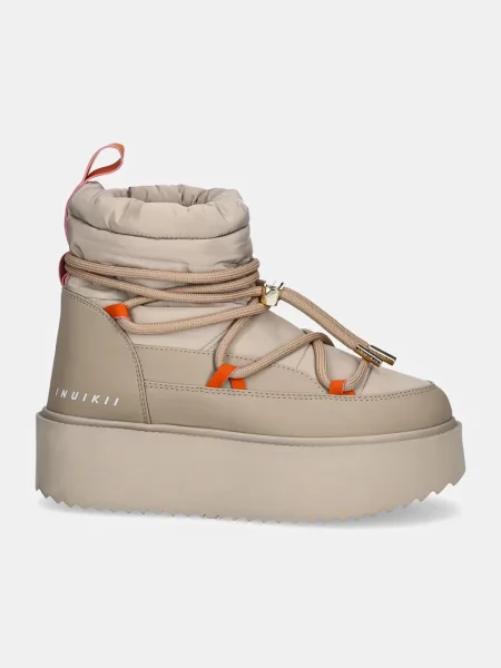 Сапоги Inuikii на платформе бежевые