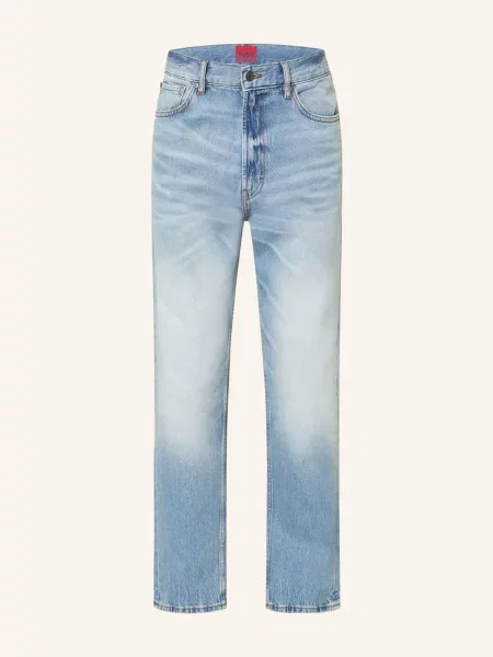 Hugo Džíny Hugo Relaxed Tapered Fit turquoise/aqua