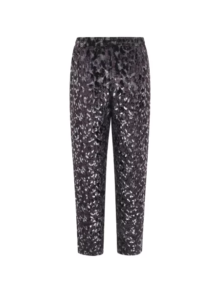 Kelnės Pierre-louis Mascia velvetinės leopardinės ruda