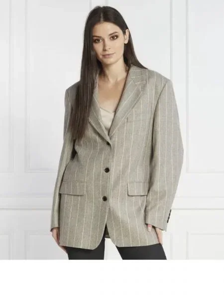 BOSS BLACK De lână sacou Jaleco negru