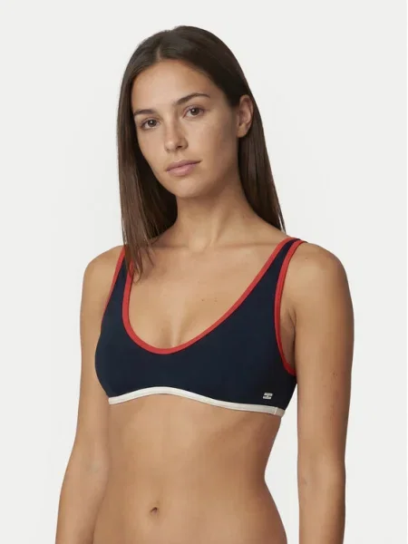 Tommy Hilfiger Bikini partea de sus Bleumarin alb