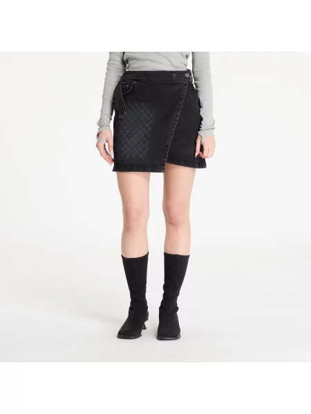 Spódnica jeansowa Daily Paper kopertowa czarna