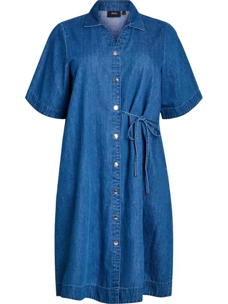 Zizzi Rochie tip bluză JLullu denim albastru
