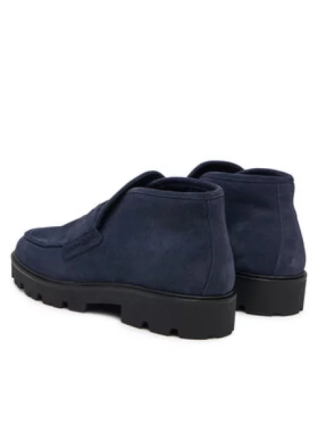 Tommy Hilfiger Škornji Th Enamel Charm Loafer Boot Mornarsko modra