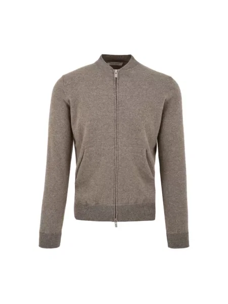Sweter Filippo De Laurentiis wełniany brązowy