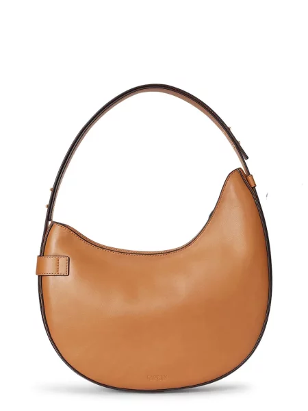 Кожаная сумка Lauren Ralph Lauren коричневая