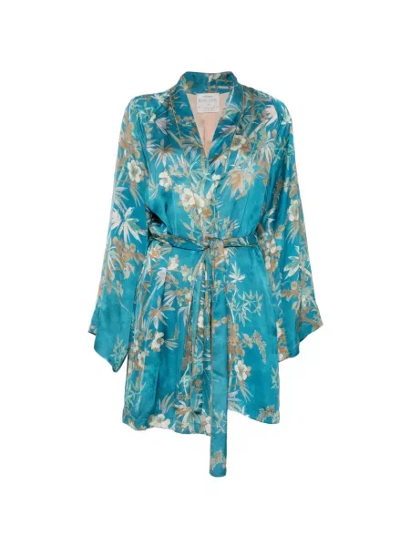 Geacă Forte_forte cu model floral cu imagine albastru