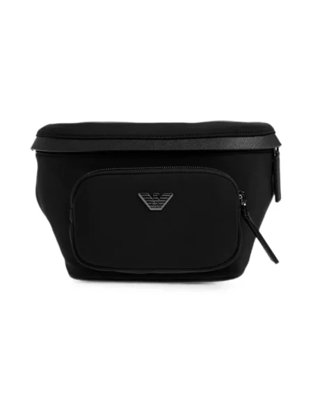 Pasek Emporio Armani z paskiem czarny