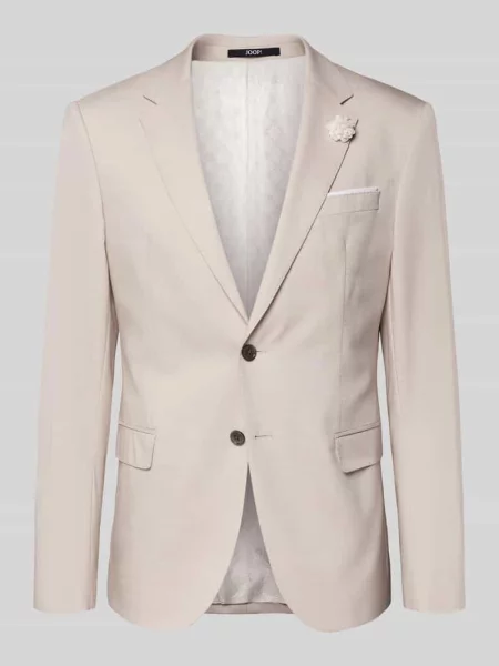 Marynarka zapinana na dwa z kieszenią na piersi Joop! Collection beżowa