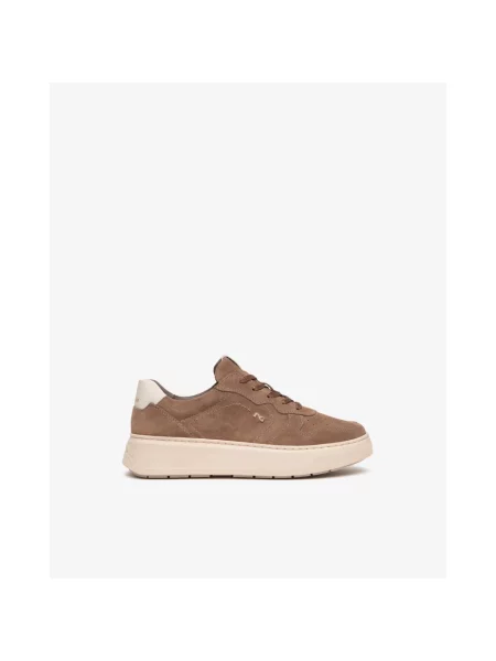Welurowe sneakersy Nerogiardini beżowe