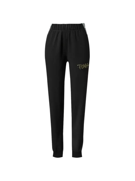 Pantaloni Puma alergare cu autograf negru