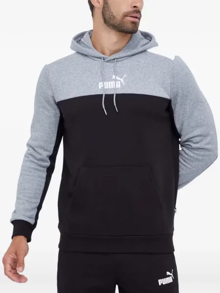 Hanorac cu glugă Puma cu imagine gri