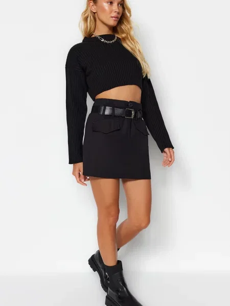 Fusta mini Trendyol negru