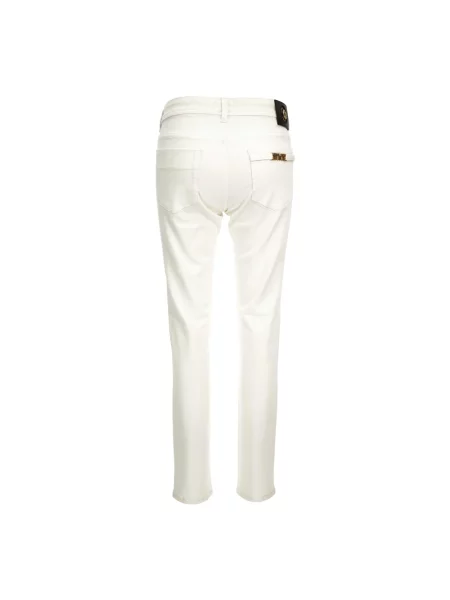 Jeansy Versace Jeans Couture z 5 kieszeniami białe