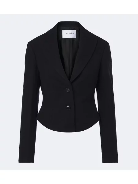 Sacou Alaïa de lână negru