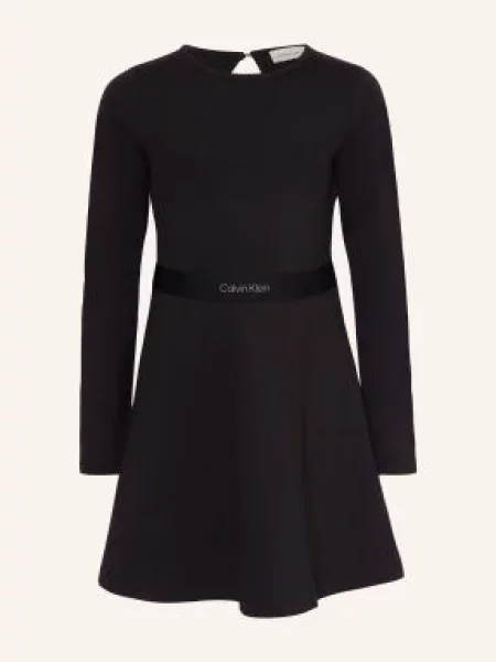 Calvin Klein Jerseyové Šaty S Výřezem černá
