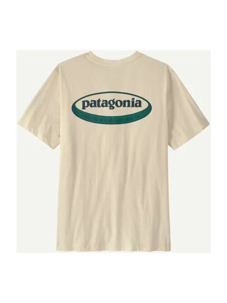 Koszulka sportowa Patagonia z logo beżowa
