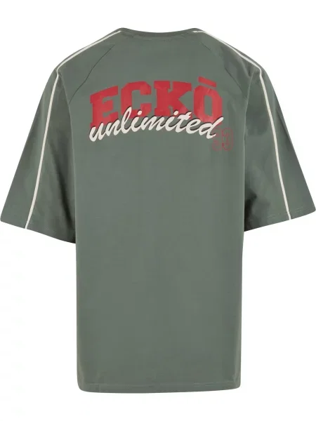 Ecko Unlimited Póló Rebound smaragd / piros fehér