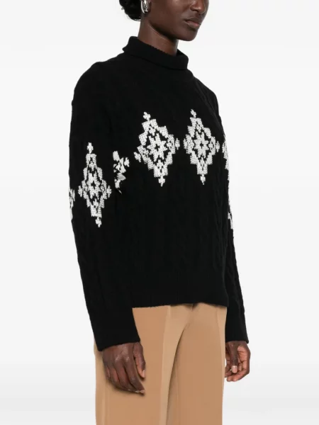 Pulover Ermanno Firenze cu paiete negru