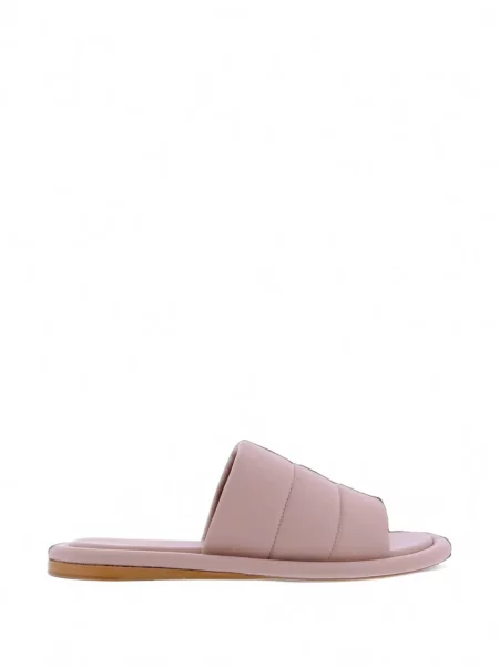Matlasat papuci de casă Toral Shoes din piele roz