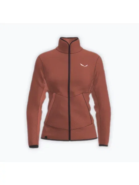Bluză de trekking pentru femei Salewa Puez Warm Full Zip etruscan red roșu