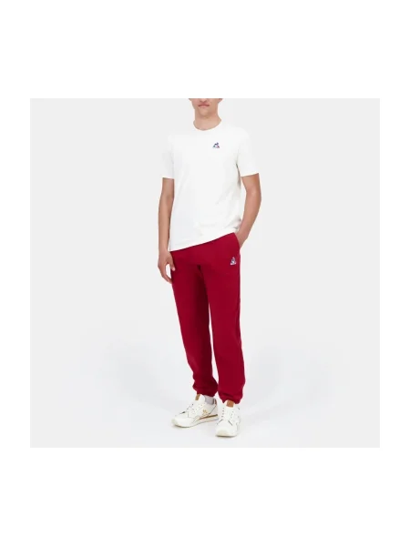 Pantaloni Le Coq Sportif roșu